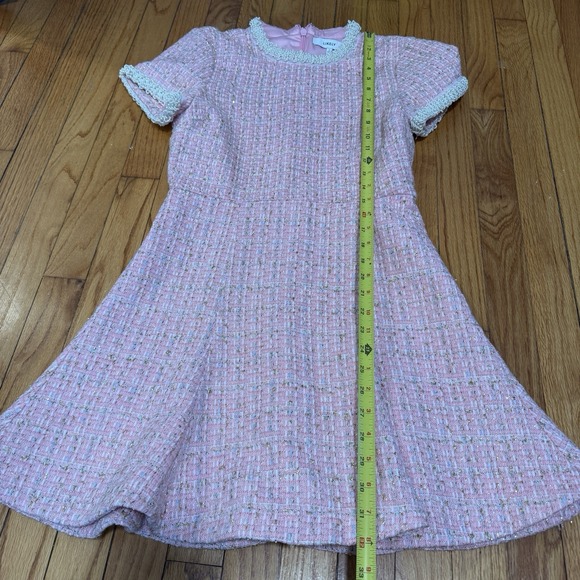 Likely Brie Beaded Tweed Pink Minidress Size 2 - Picture 8 of 9